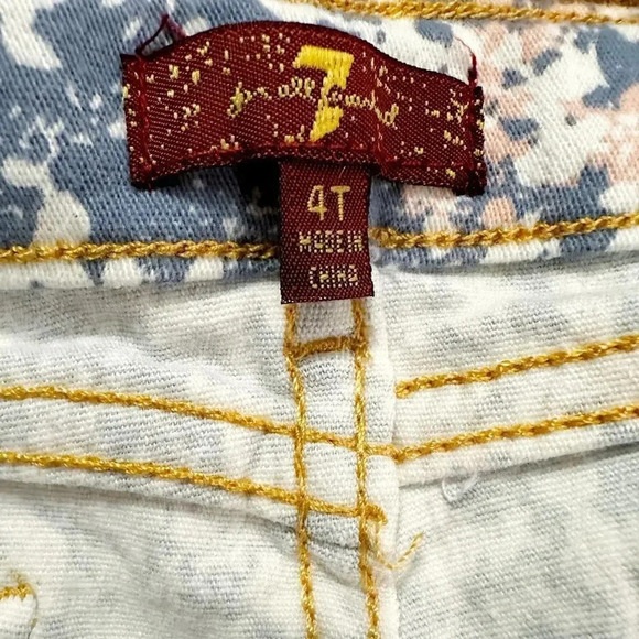 7 For All Mankind | Girls’ Splatter Skinny Jeans (4T) 👖 - Picture 6 of 7